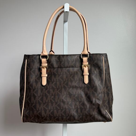 Michael Kors size M brown‎ beige tote bag - Picture 1 of 13
